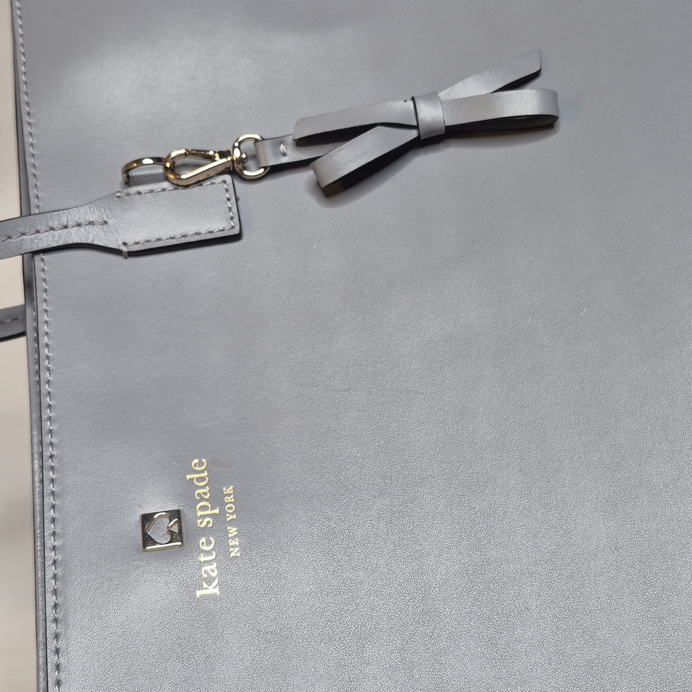 Kate Spade Grey 🩶 OVERSIZED Tote Bag Zip Closure - Picture 8 of 17